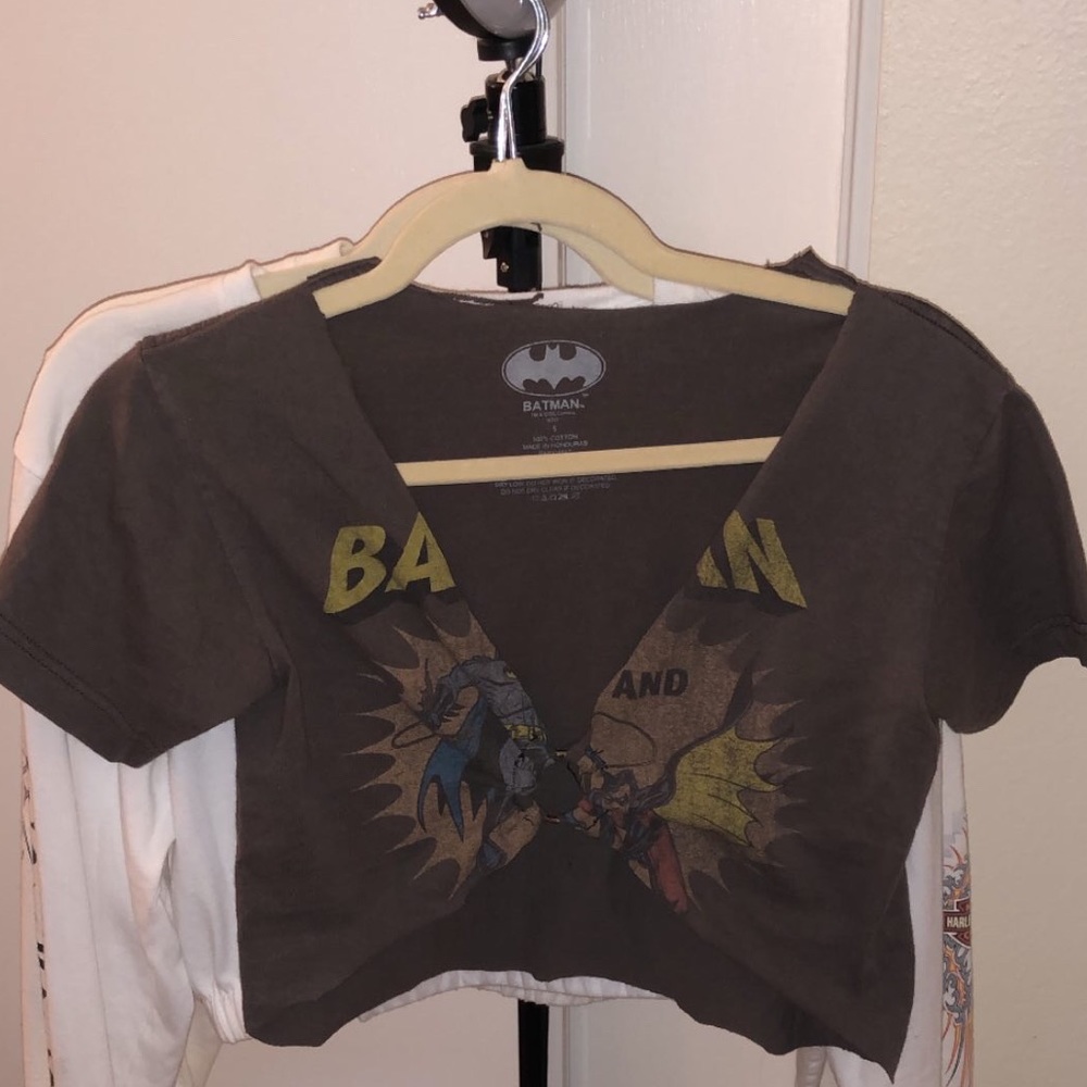 Batman Graphic Crop Top - Brown